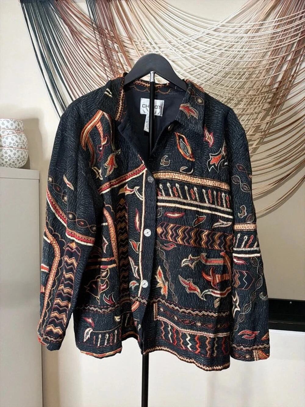 Chico’s embroidered fall jacket BUC XL 3154
